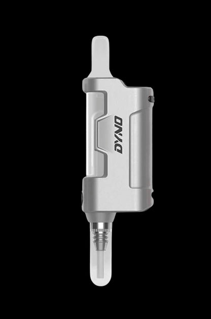 Silver Dyno oil vaporizer pen with glass tip.