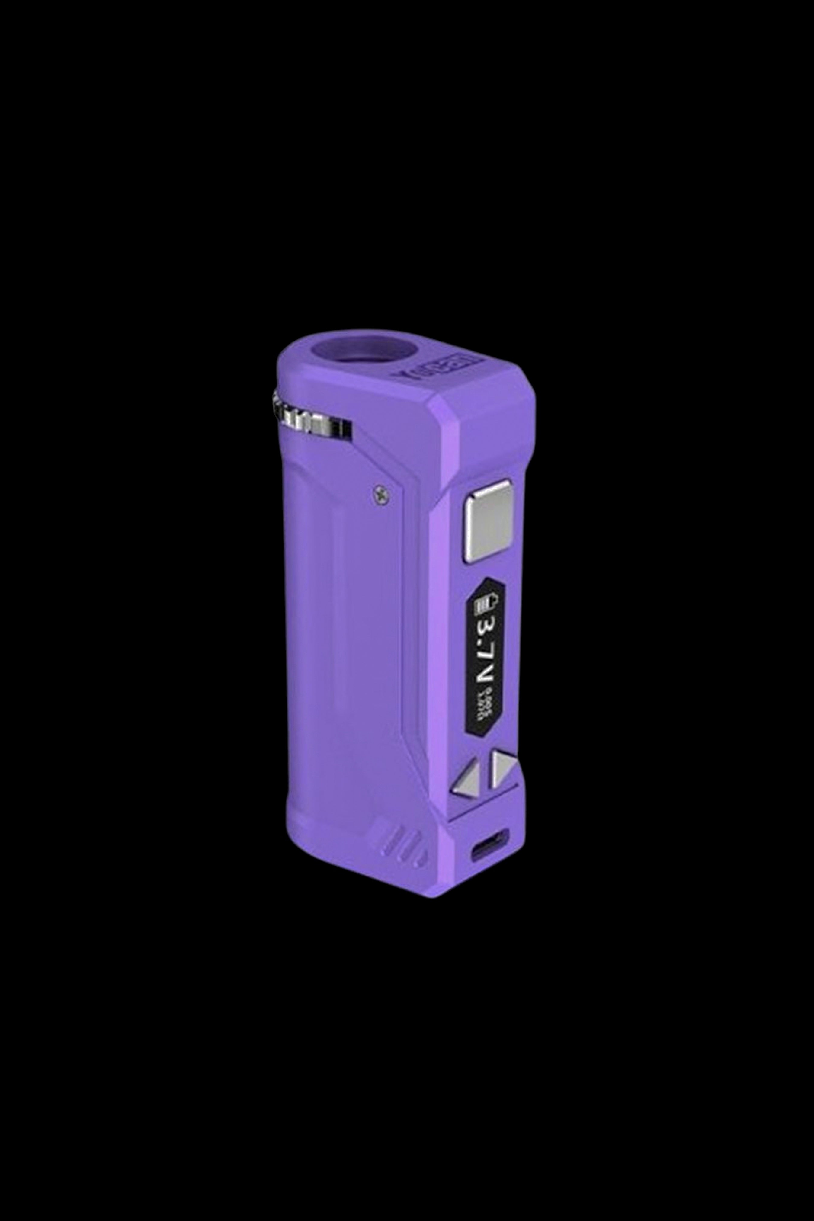 Purple electronic dab rig with digital display.