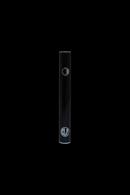 Black cannabis vape pen with “CLF” logo.