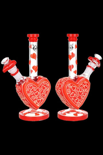 Pulsar Victorian Valentines Day Glow in the Dark Water Pipe - Pulsar Victorian Valentines Day Glow in the Dark Water Pipe