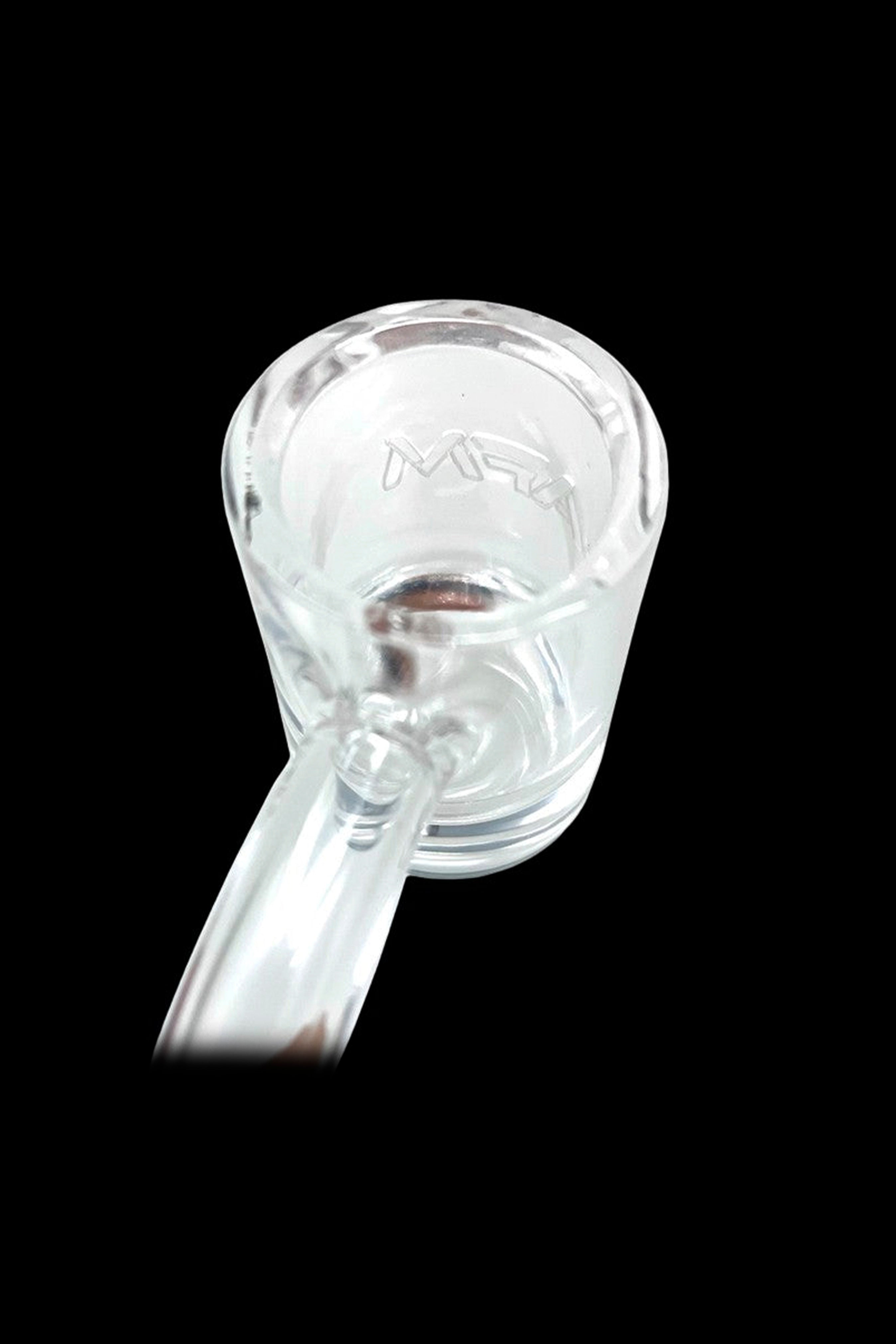 Clear glass pipe for smoking cannabis.
