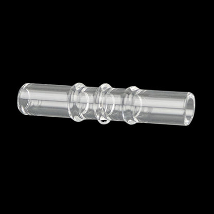 Clear glass bubbler attachment for a water pipe.