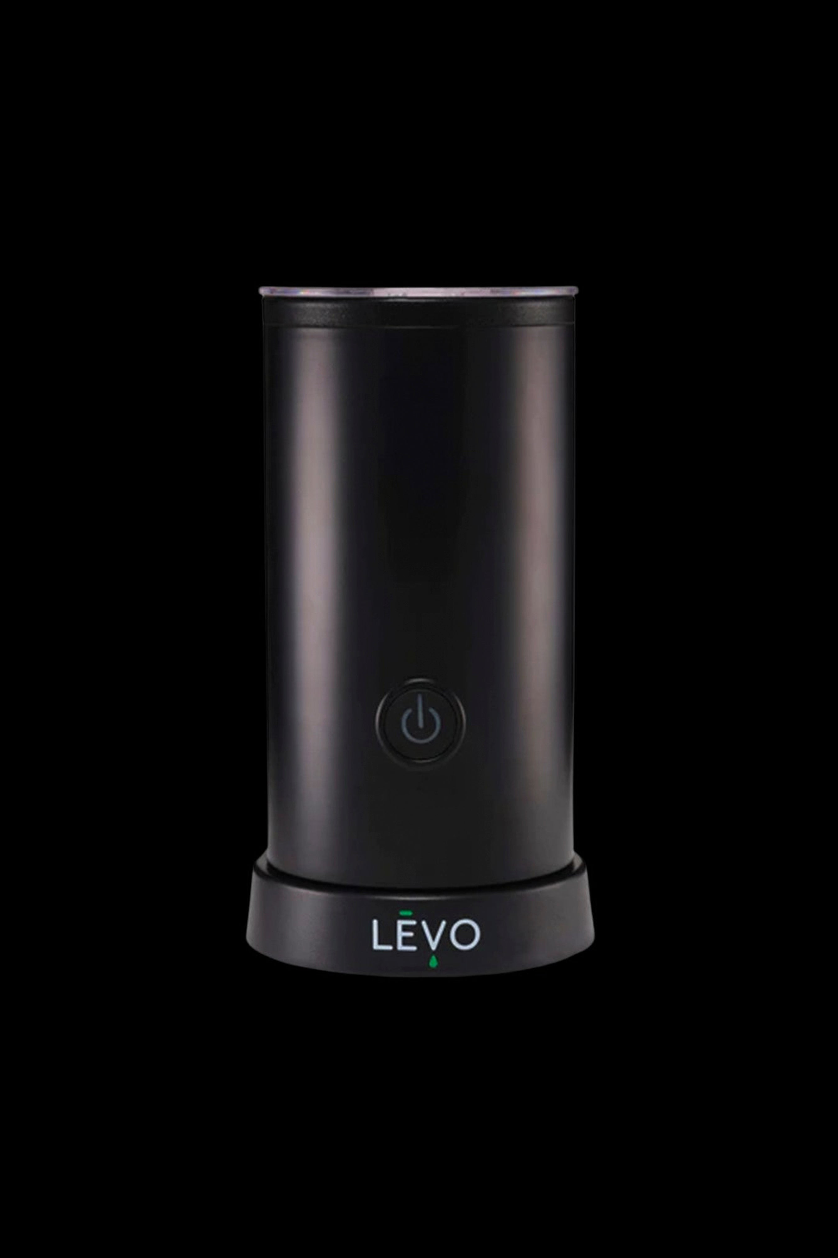 Black Levo oil infusion device with a power button and logo.