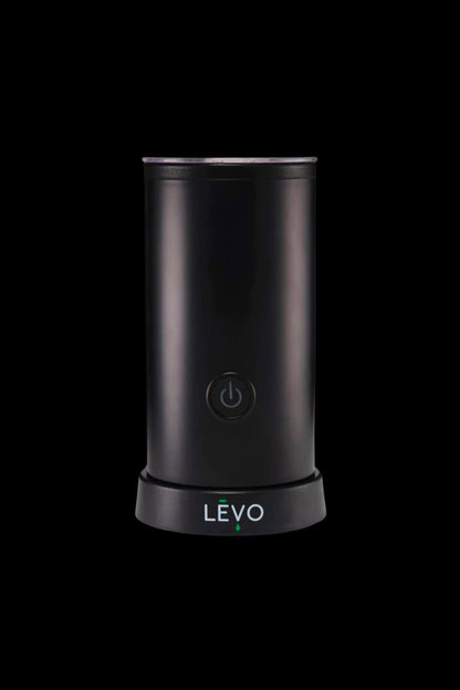 Black Levo oil infusion device with a power button and logo.