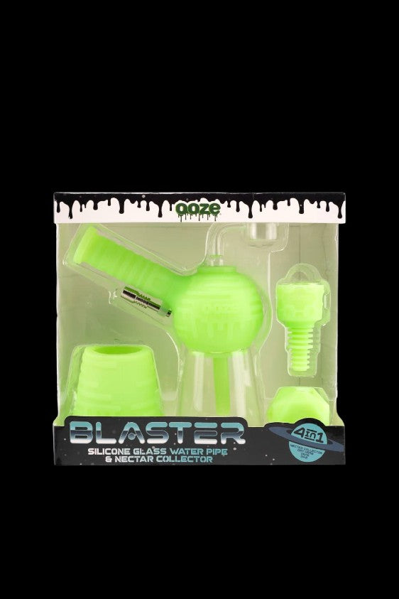 Ooze Blaster Silicone Glass 4-in-1 Hybrid Bong and Dab Straw