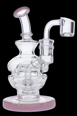 Swiss Perc Recycler Rig - Milky Pink
