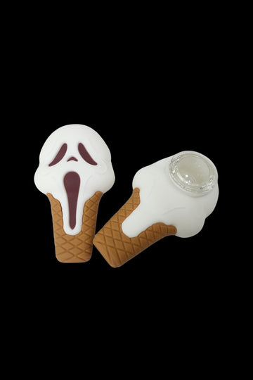 Cloud 8 Ghost Face Ice Cream Silicone Hand Pipe - Cloud 8 Ghost Face Ice Cream Silicone Hand Pipe