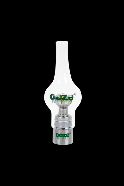 Clear glass dab nail with "Ooze" branding.