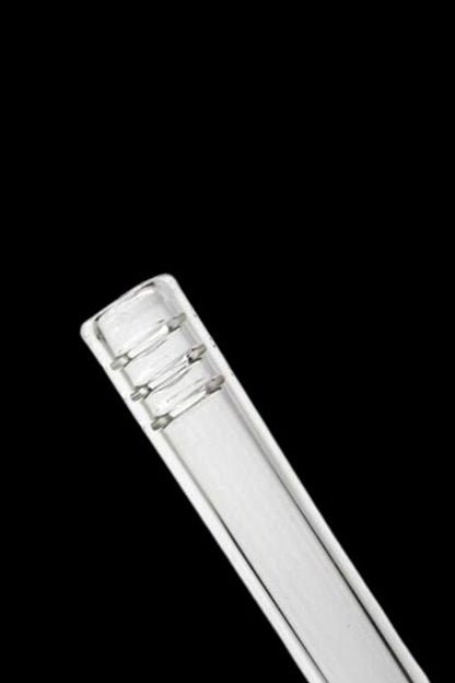 Clear glass oil burner pipe tip.