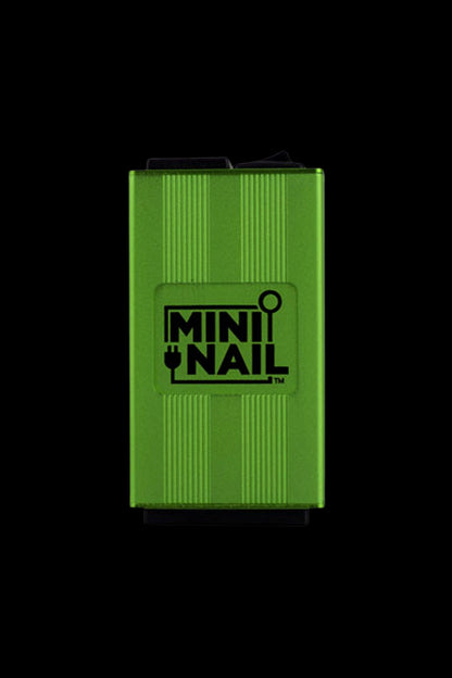 Green Mini Nail e-nail portable vaporizer with text logo.