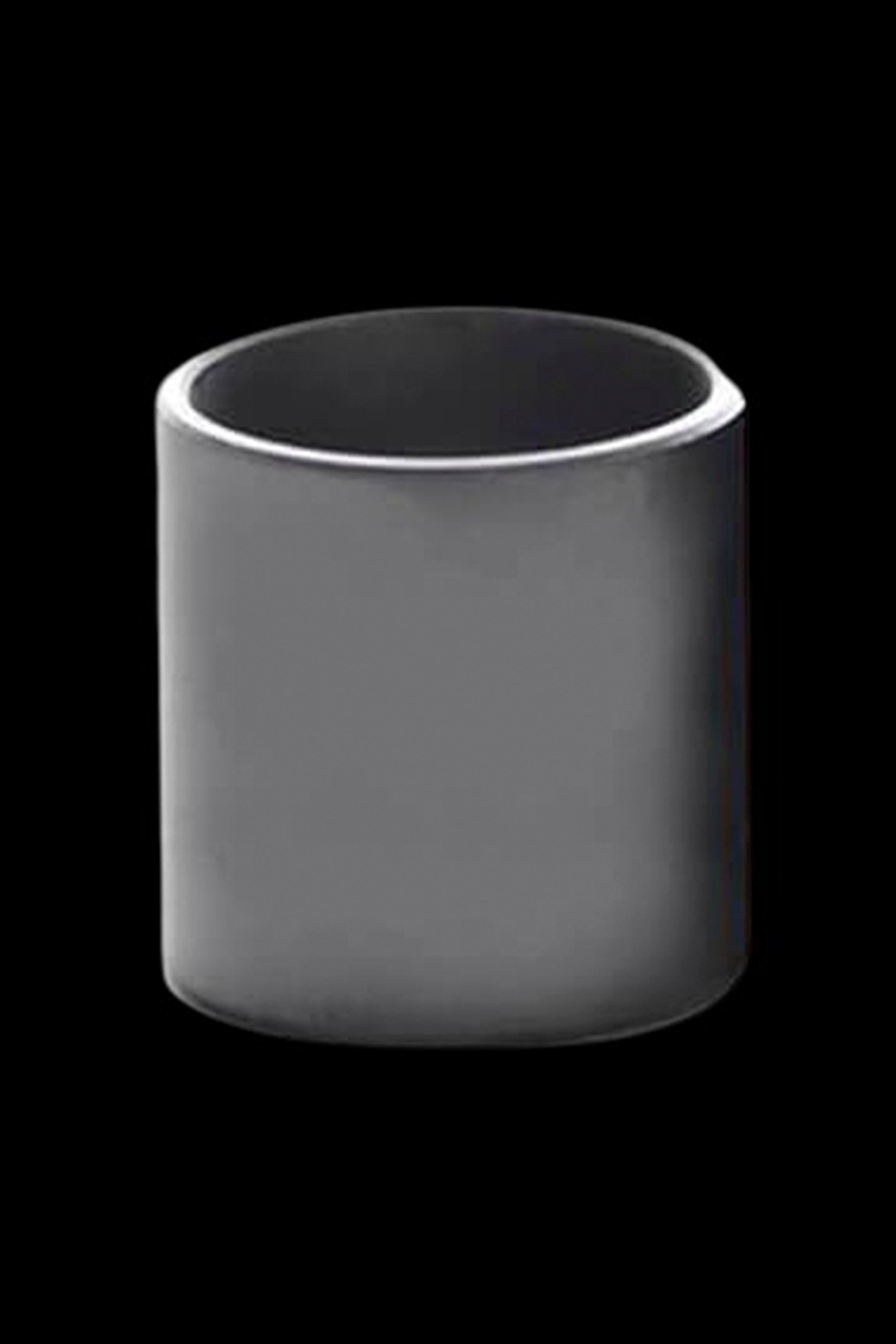 Sleek black cannabis storage container.