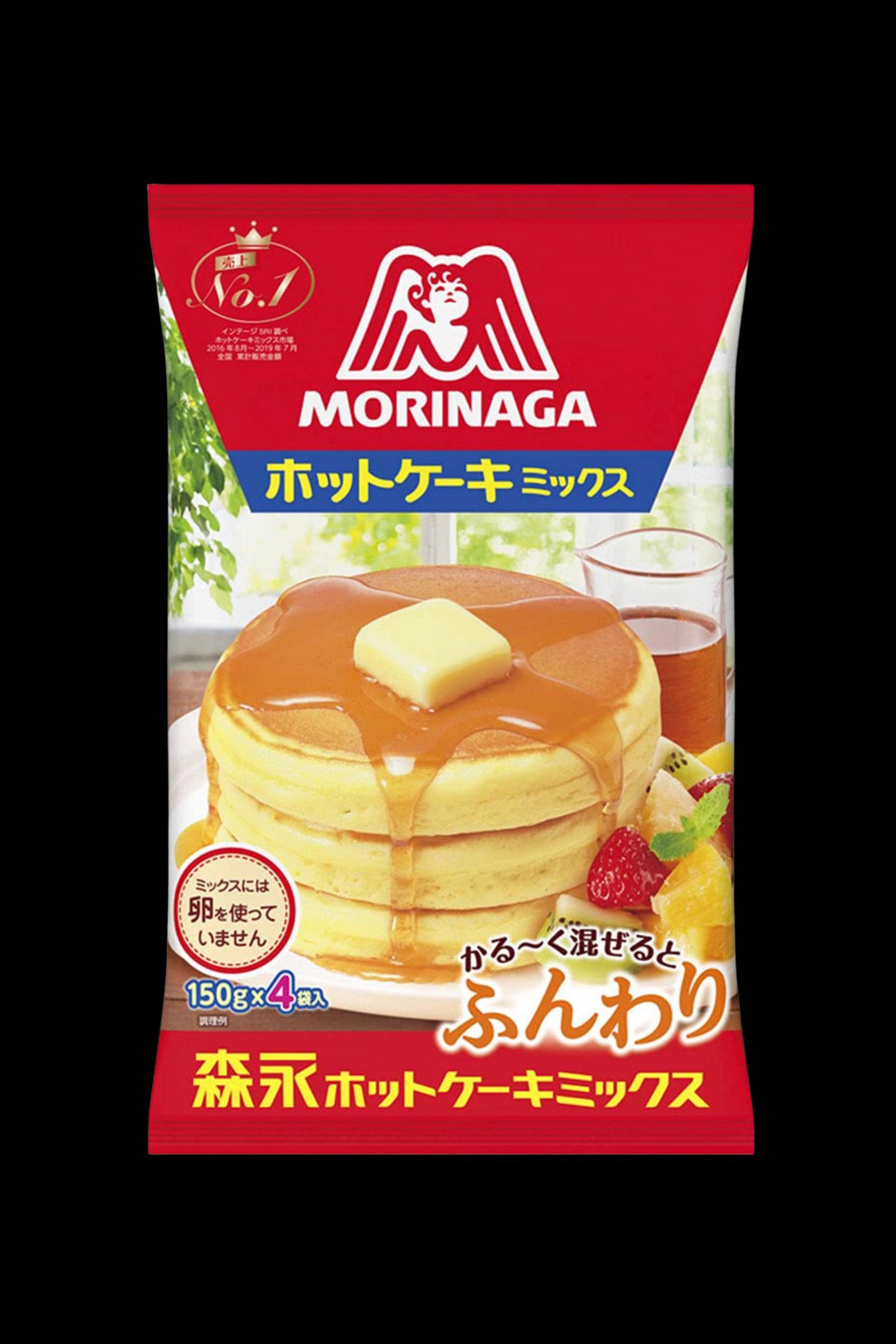 Pancake mix packaging with a cannabis-themed sticker placed over the original product image.