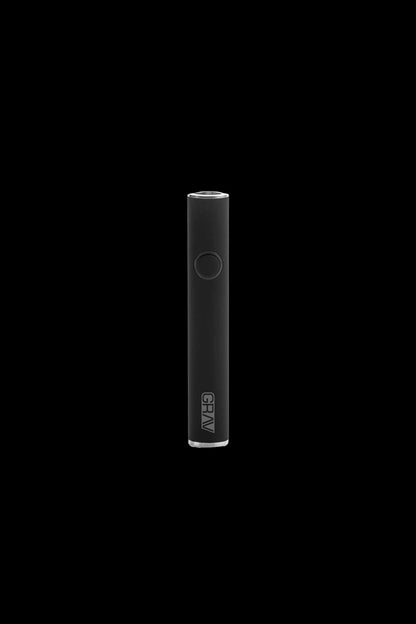 Sleek black cannabis vape pen with “GRAV” branding.