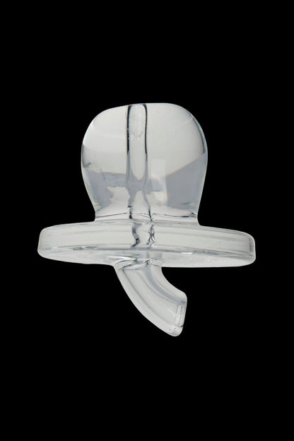 Clear glass dab nail for vaporizing cannabis concentrates.