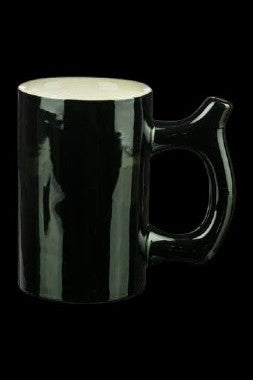 Glossy green ceramic mug, potentially for cannabis use.