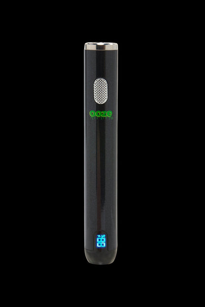 Black Goze pen-style cannabis vaporizer with green logo and digital display.