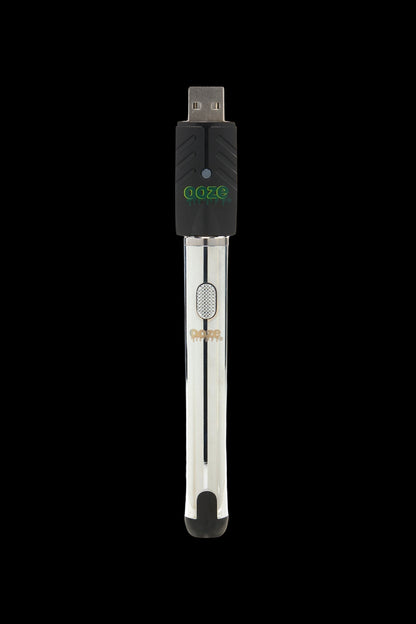 Sleek, portable Goze dab pen with USB charging port and transparent body.