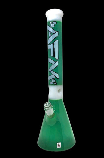 AFM Glass Pulsar Forest Green Color Glass Beaker Bong - AFM Glass Pulsar Forest Green Color Glass Beaker Bong