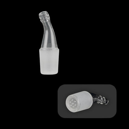 Clear glass dab nail and carb cap for vaporizing cannabis concentrates.