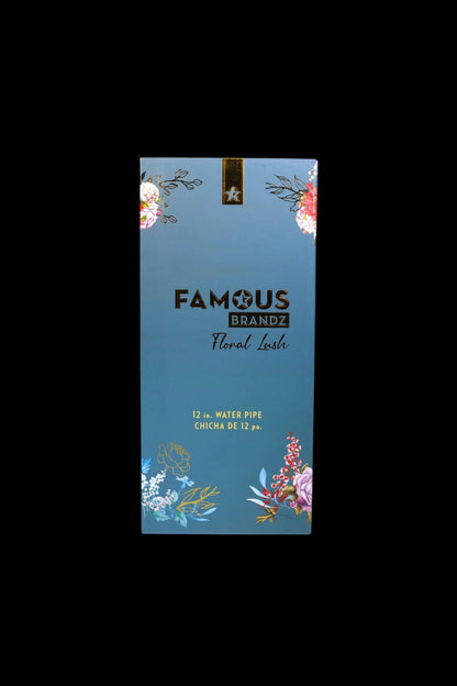 Famous Design Floral Lush Beaker Bong - Teal