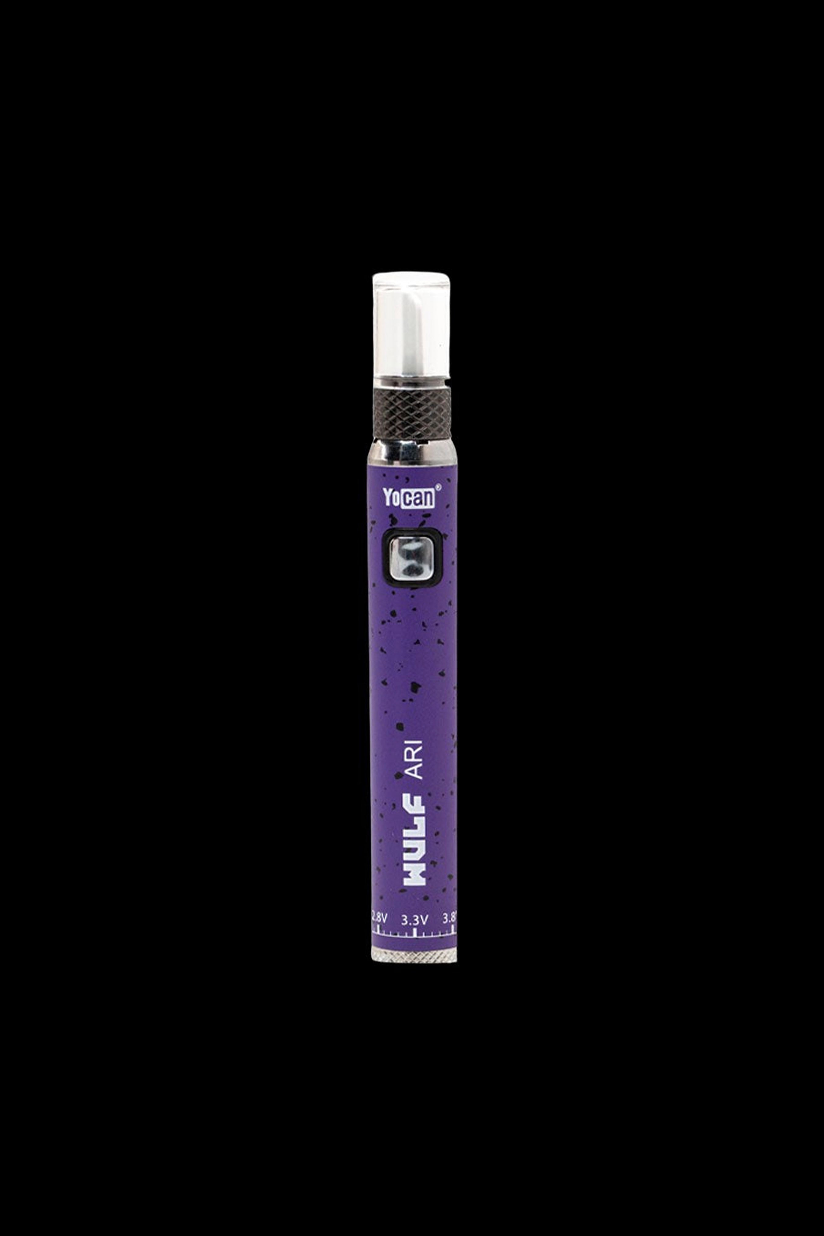 Yocan Evolve Plus XL vape pen with purple splatter design.