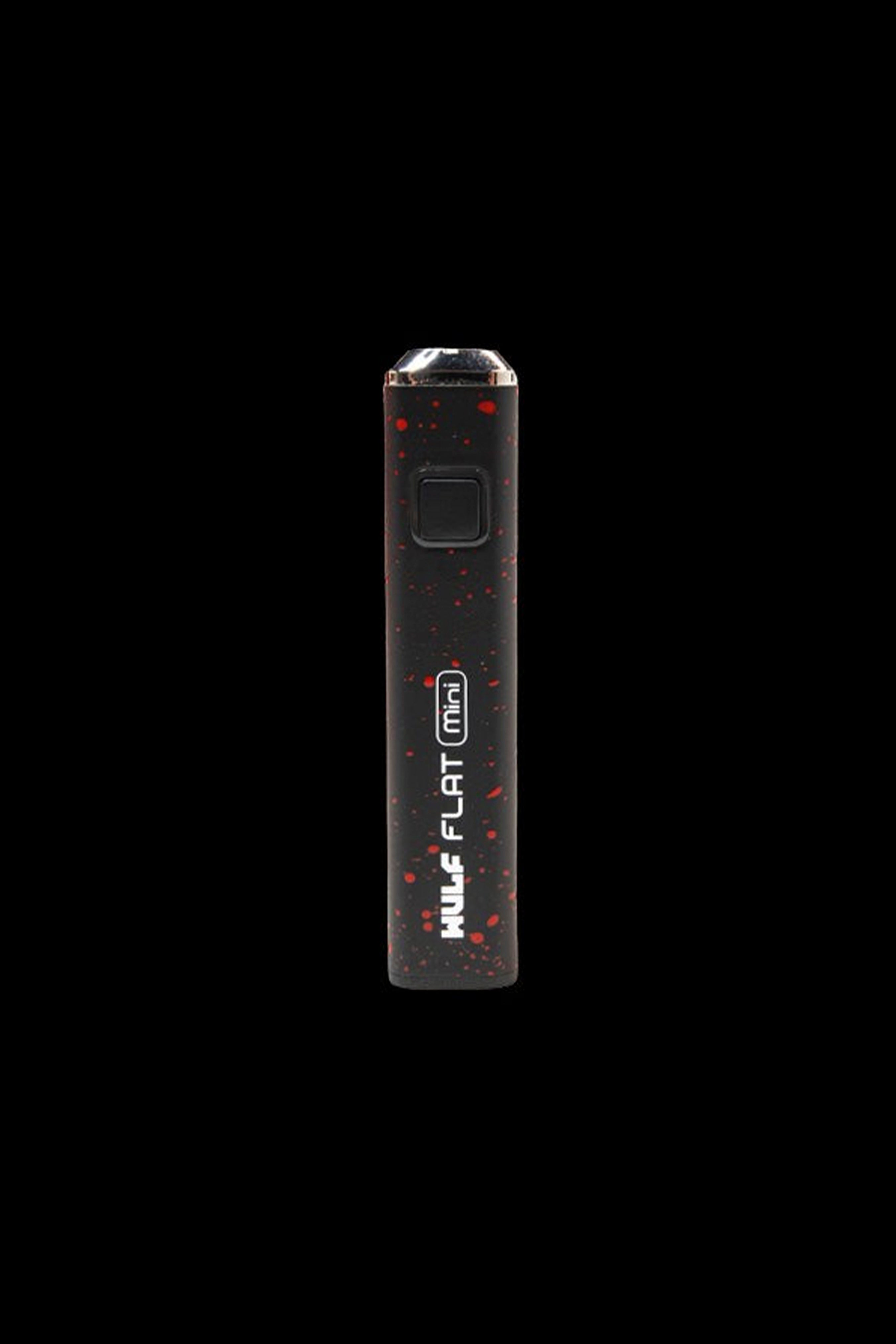 Black cannabis vape pen with “HULFCAT mini” printed vertically on the side.