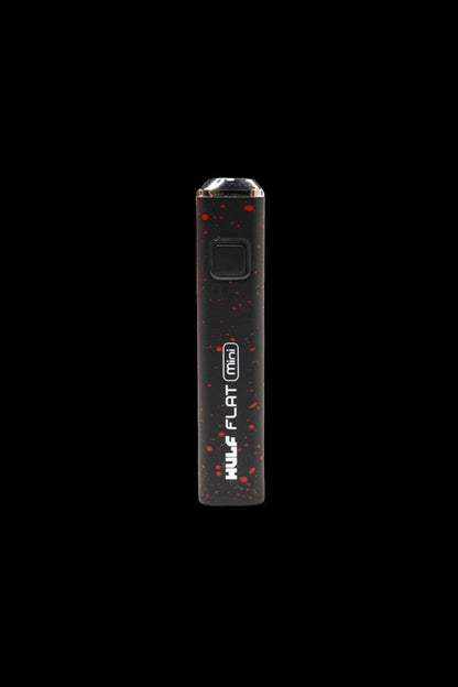 Black cannabis vape pen with “HULFCAT mini” printed vertically on the side.