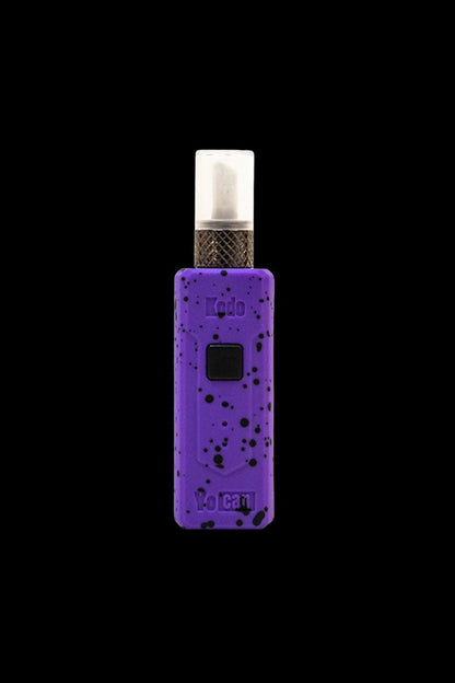 Purple Yocan Evolve Plus vape pen with a glass cartridge.