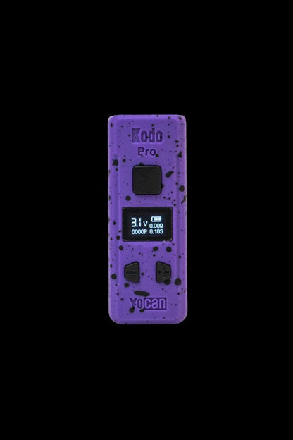 Purple Yocan Kodo Pro cannabis vape pen with digital display.
