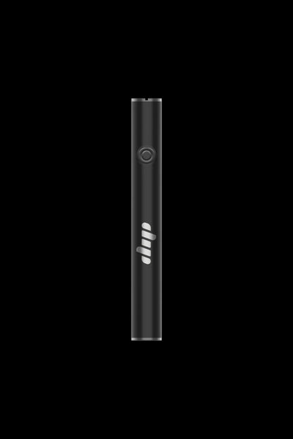 Sleek black cannabis vape pen with illuminated battery indicator.
