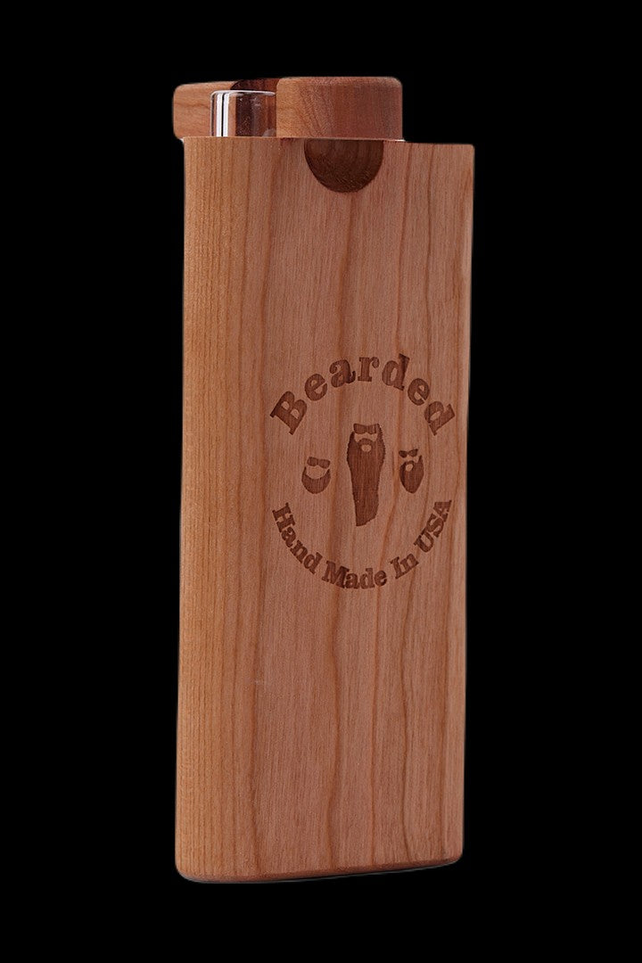 Wooden dugout with “Bearded Hand Made in USA” engraving.