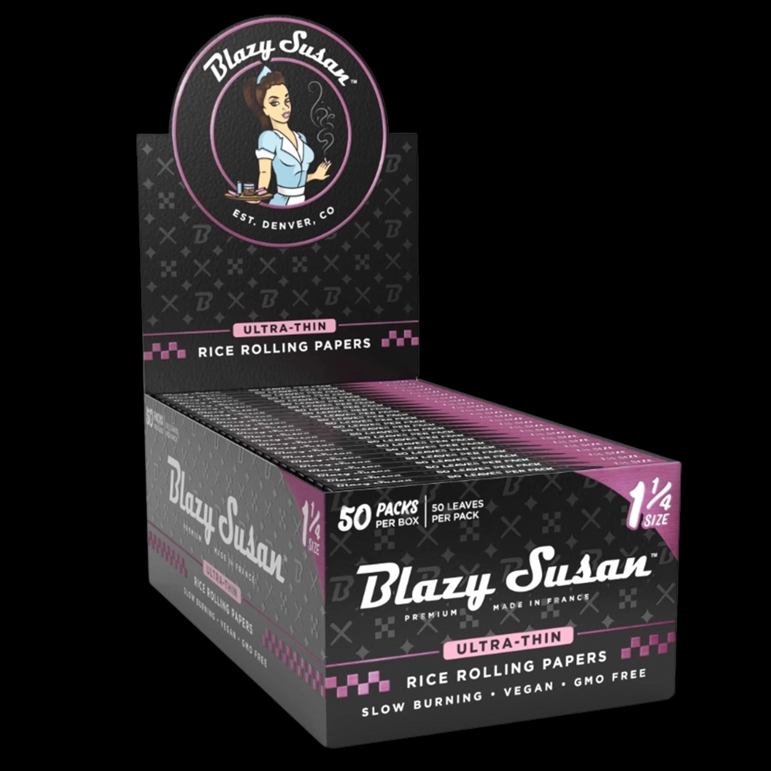 Blazy Susan Ultra Thin Rice Rolling Papers - Display Box
