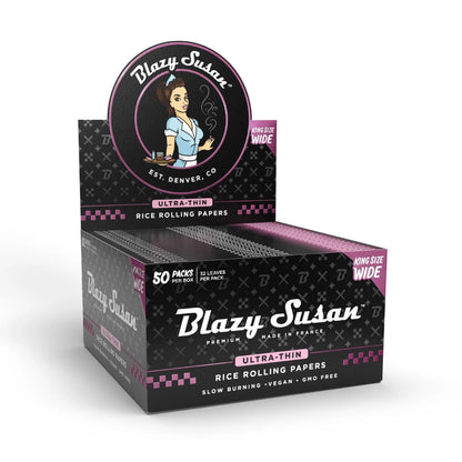 Blazy Susan Ultra Thin Rice Rolling Papers - Display Box