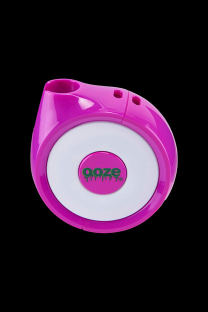 Pink Ooze vape cartridge battery with logo.