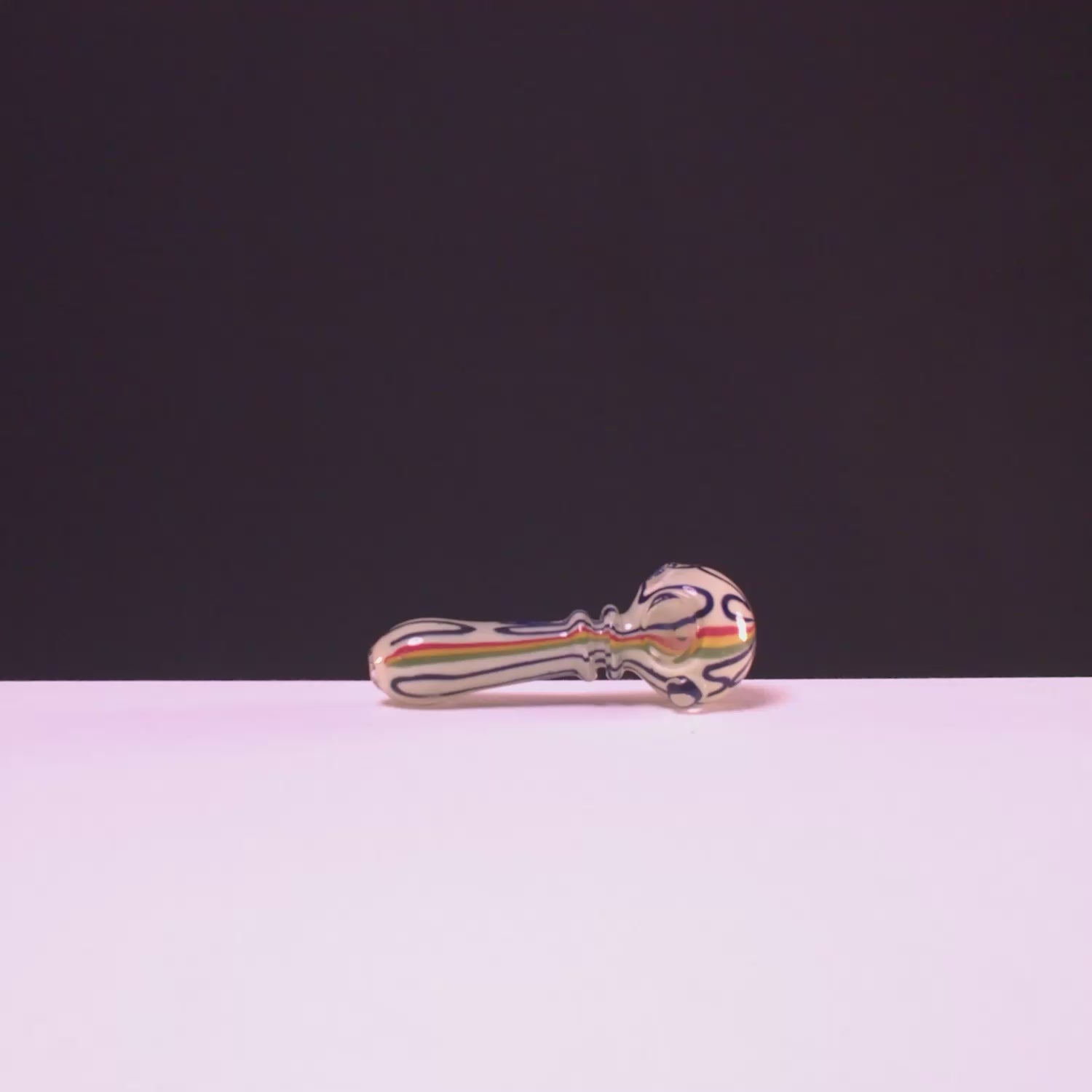 Smoke Cartel Rasta Slime Colorful Glass Pipe - 4 in.
