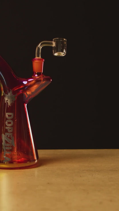 Smoke Cartel Dopezilla Elemental Phoenix Dab Rig 7 in. Orange