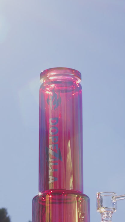 Smoke Cartel Dopezilla Elemental Dragon Straight Tube Water Pipe 13 in. Red