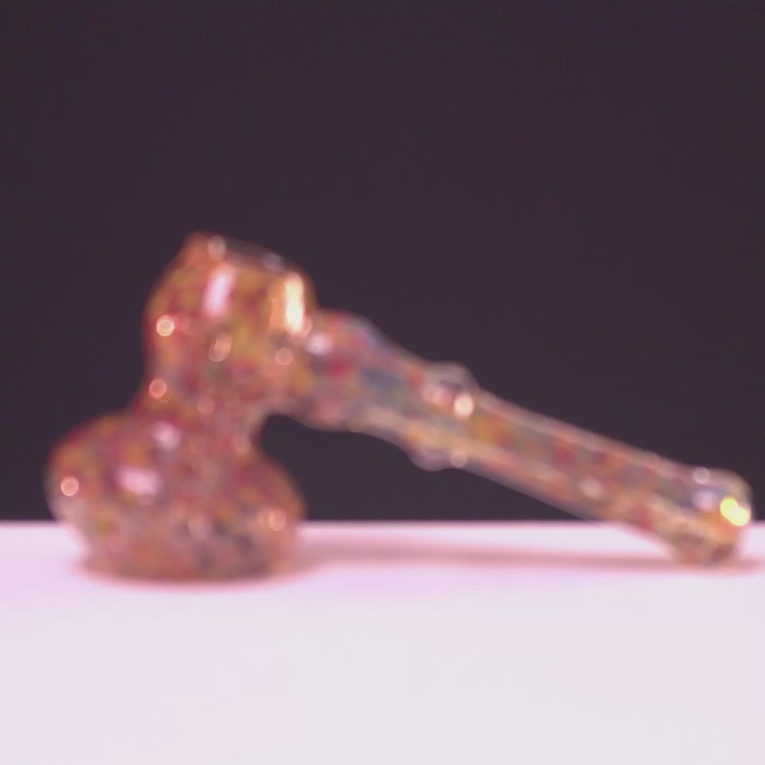 Smoke Cartel Rainbow Frit Hammer Bubbler - 5 in.