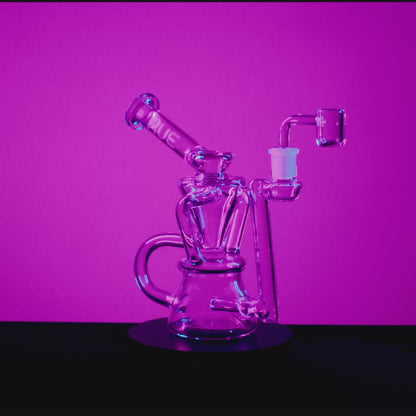 Hue - Hourglass Dab Rig Clear - 7.5"