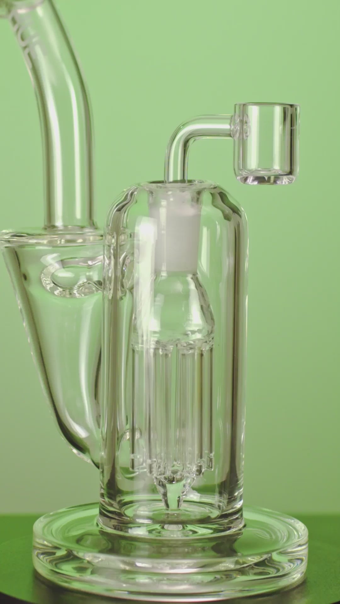 Load video: Hue - Whirlpool Dab Rig Clear - 9"
