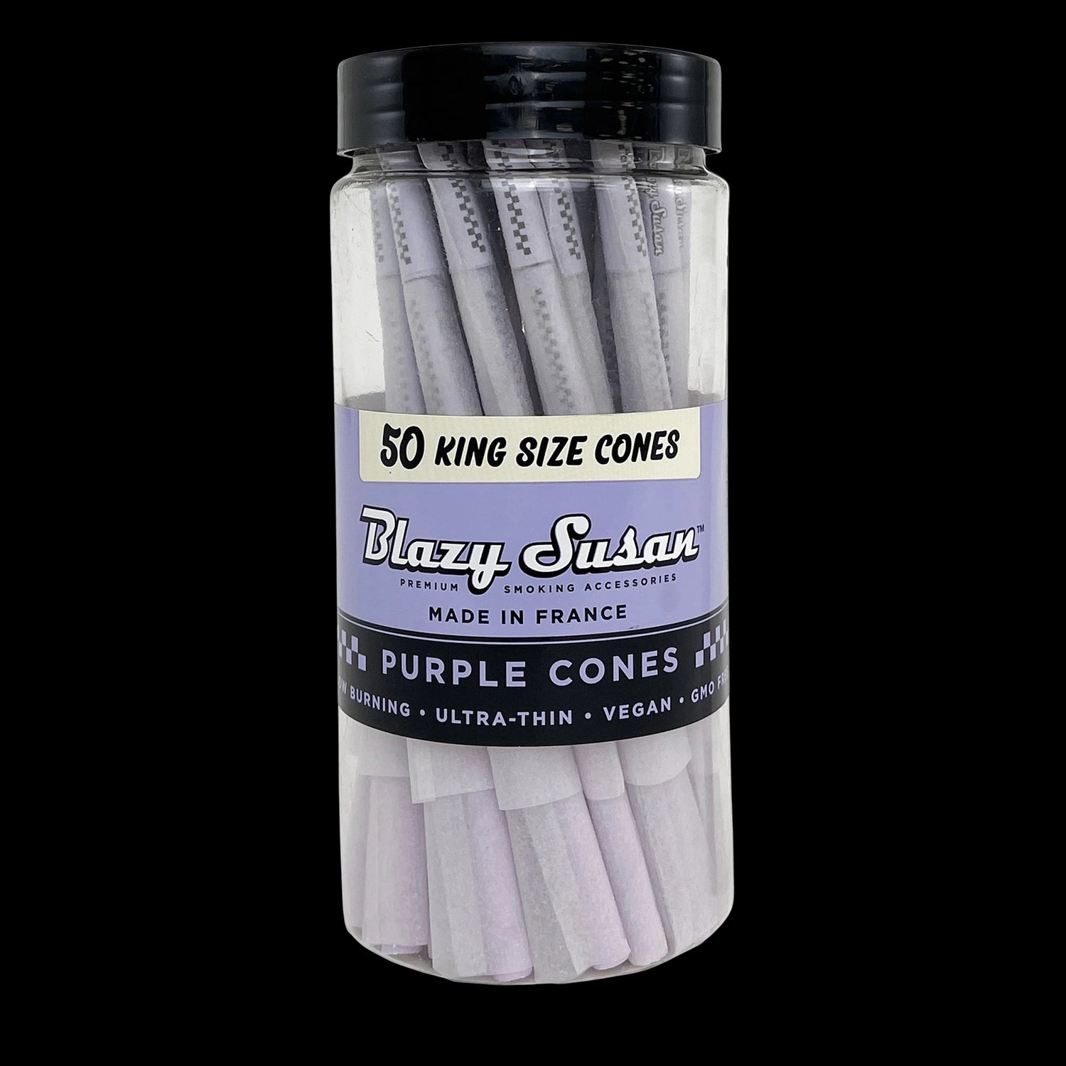Blazy Susan King Size Purple Pre Rolled Cones - 50 Count