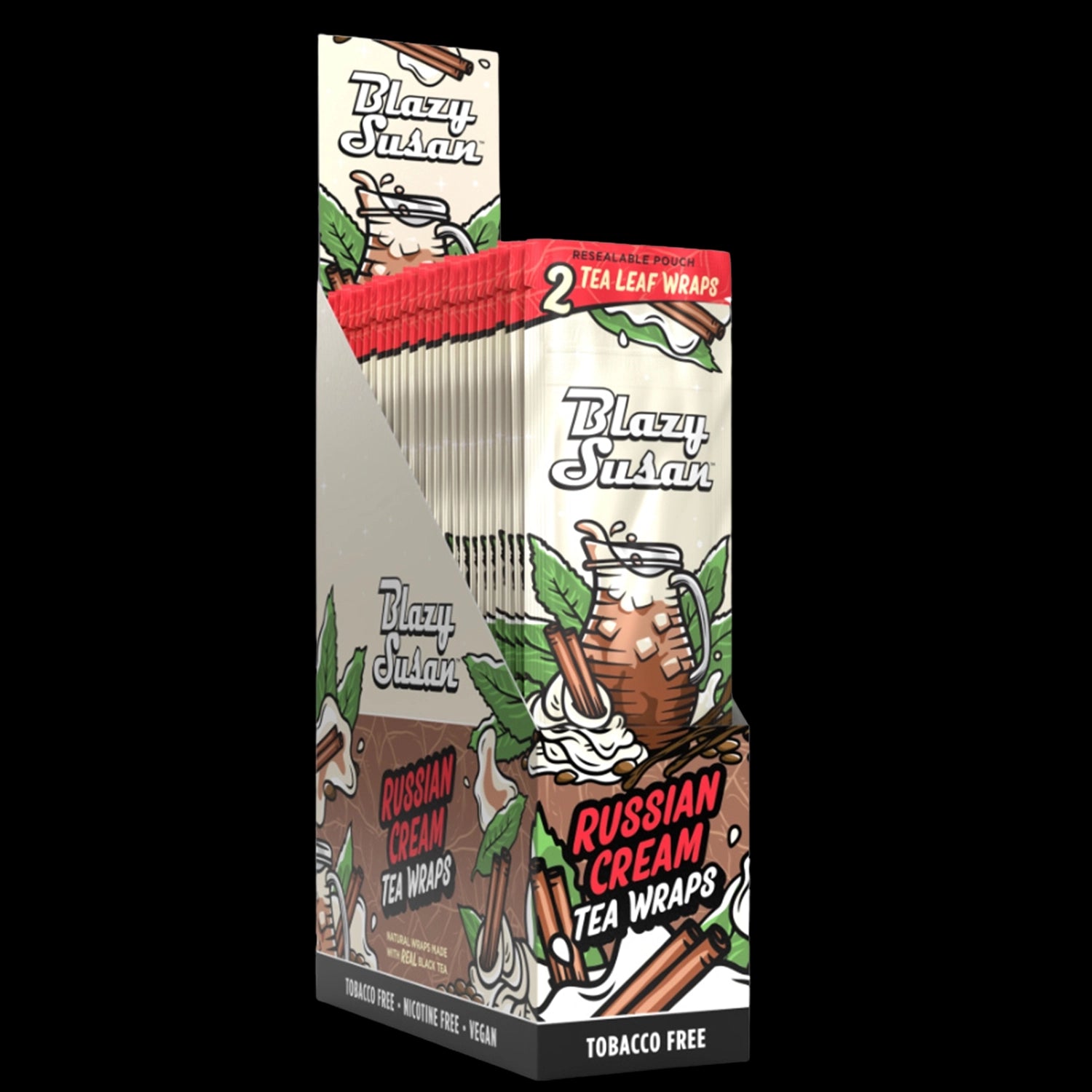 Blazy Susan Russian Cream Tea Leaf Wraps - Display Box