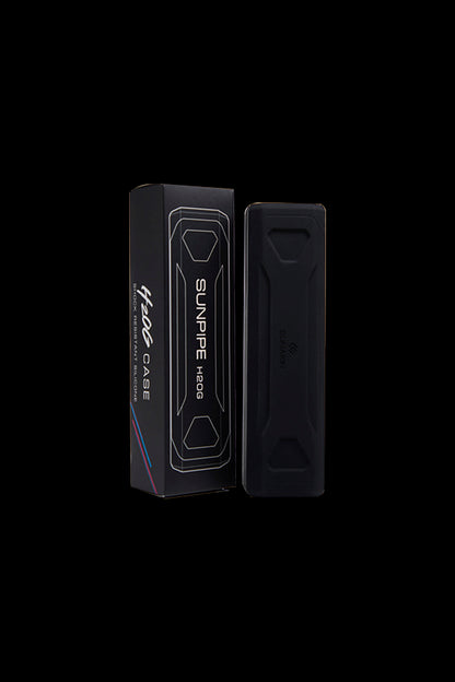 Black protective case for a Sunpipe H2OG cannabis pipe.