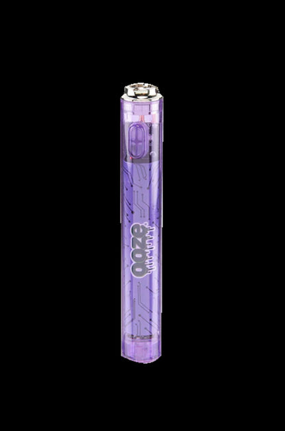 Purple cannabis oil vape pen with branded text.