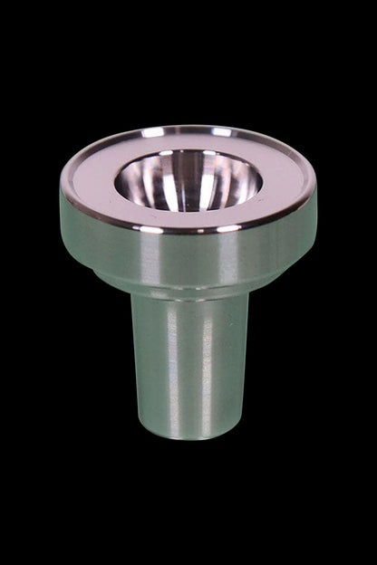 Green glass cannabis bowl with speckled interior.