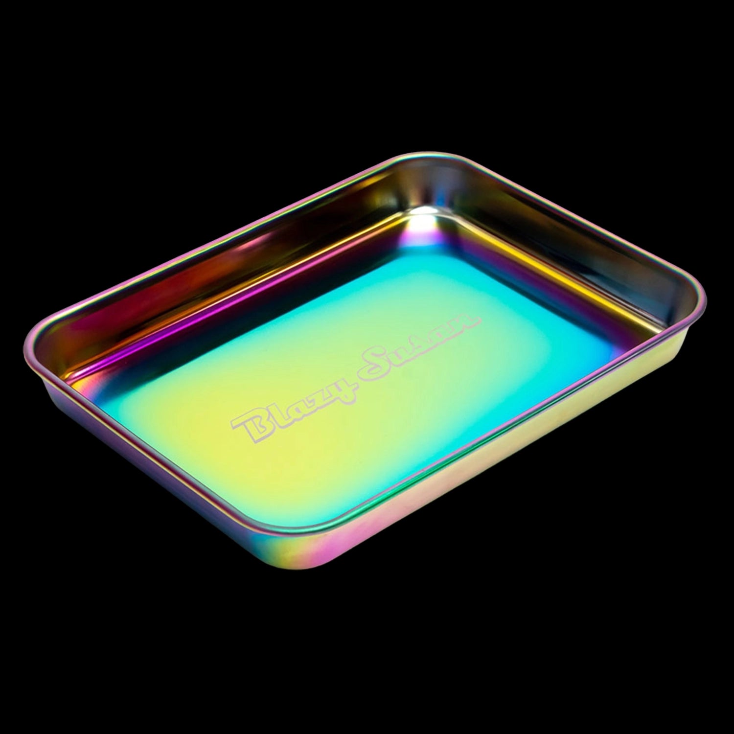 Blazy Susan Stainless Steel Rolling Tray - Rainbow