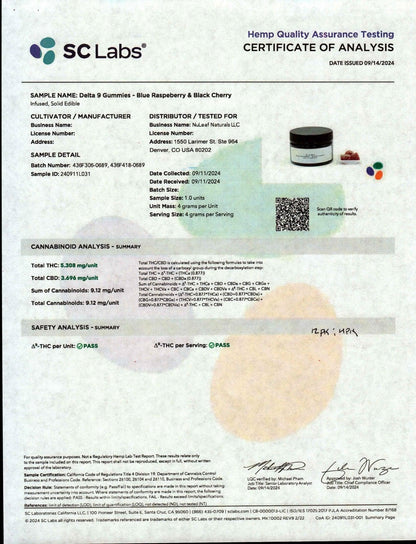 NuLeaf Naturals THC: 4ct Mylar