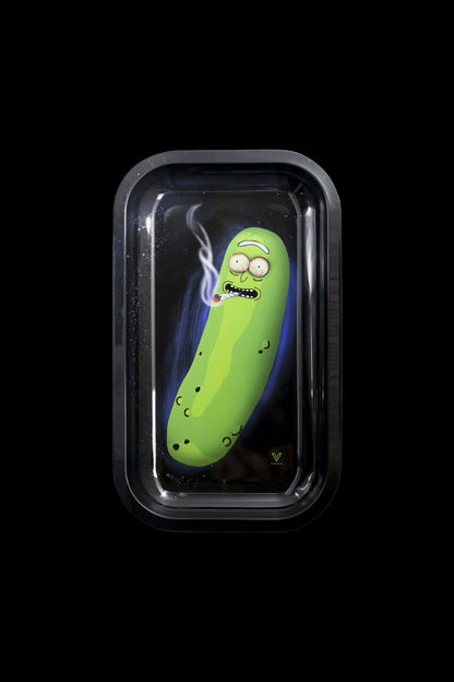 Rick Sanchez as a pickle rolling tray with sparkling accents.