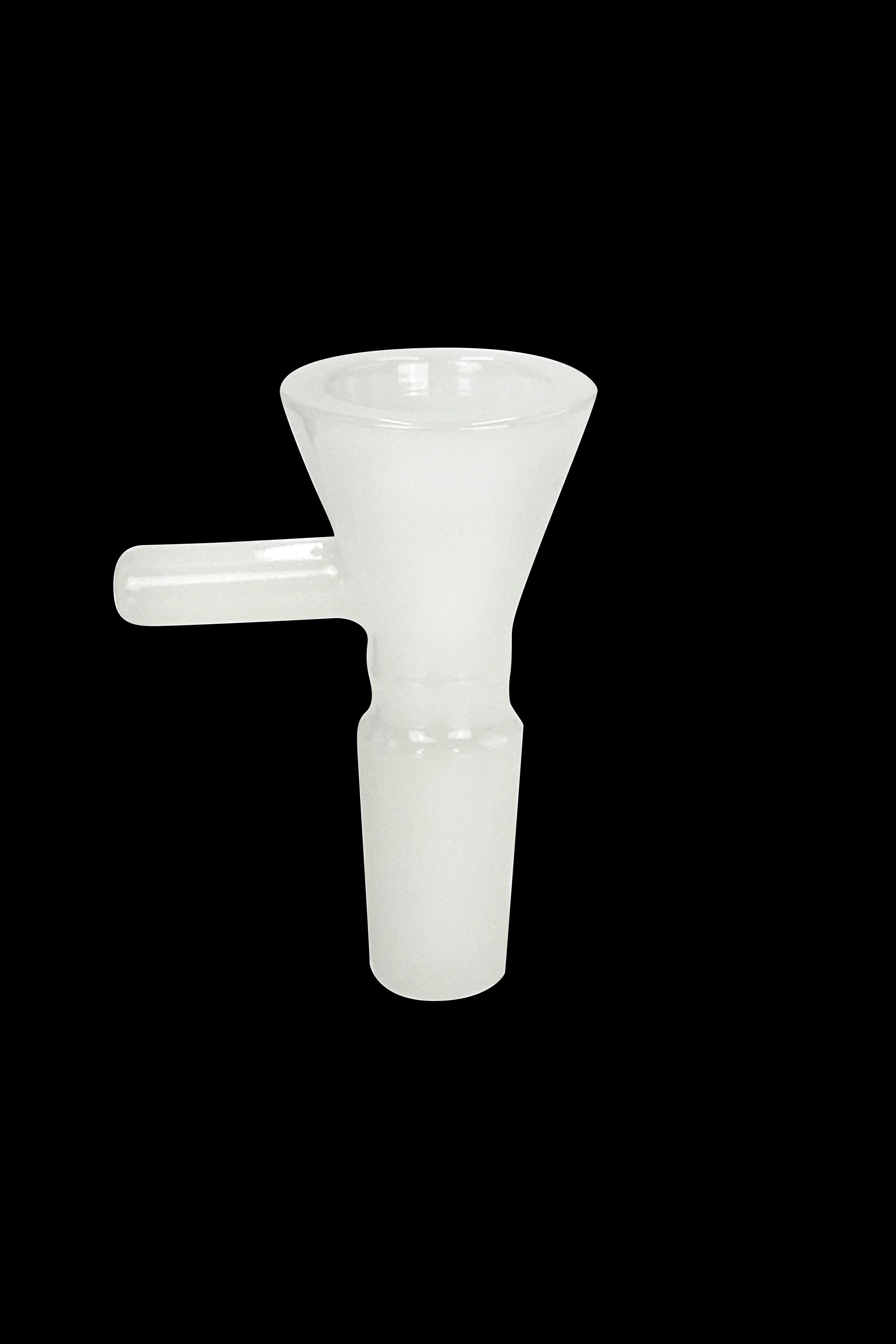 Glass cannabis bowl with handle.