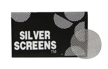 A close-up shot of the Pipe Screen Filters 100 Piece Set, showing a circular, metallic filter with a fine mesh pattern.